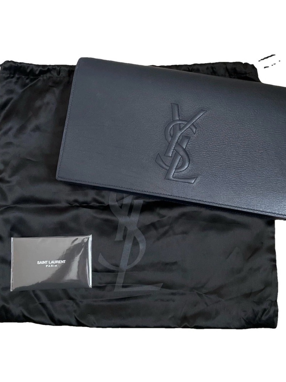 YSL Belle de Jour Navy Clutch